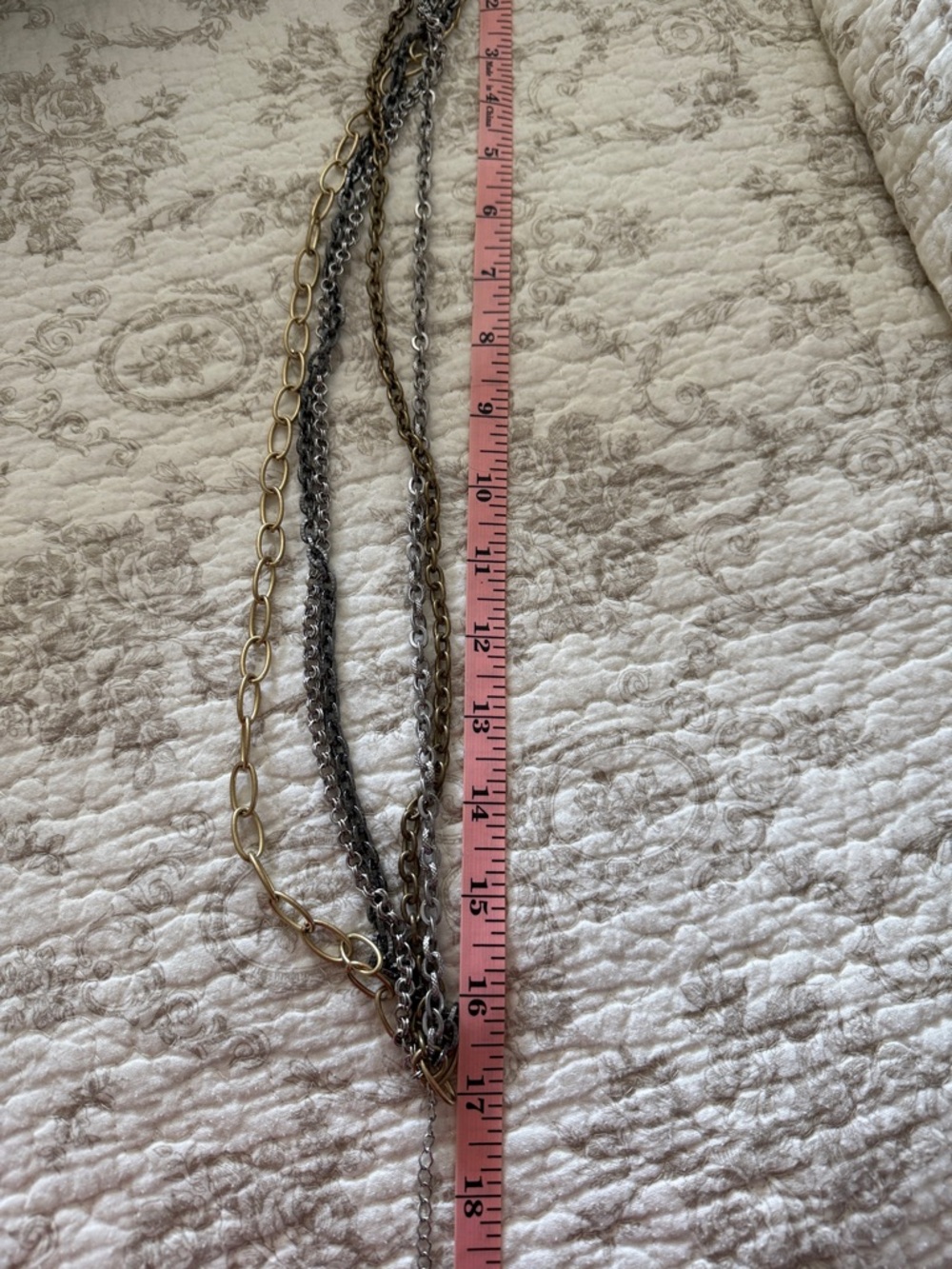 Lia Sophia Mixed Metal Multi-Chain Necklace - Gold & Silver - Picture 3 of 3